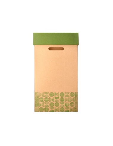 CONTENEDOR PAPELERA RECICLAJE CARTON 100% RECICLAD 70LT.450X350X650MM