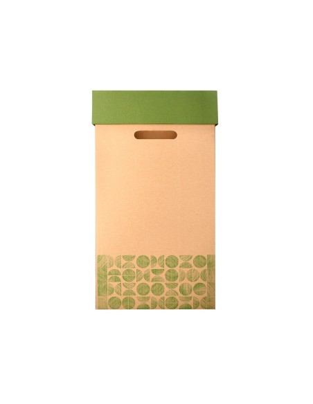 CONTENEDOR PAPELERA RECICLAJE CARTON 100% RECICLAD 70LT.450X350X650MM