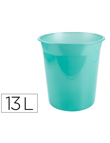 PAPELERA PLAST. MENTA TRANS.13LT.275X285MMMM