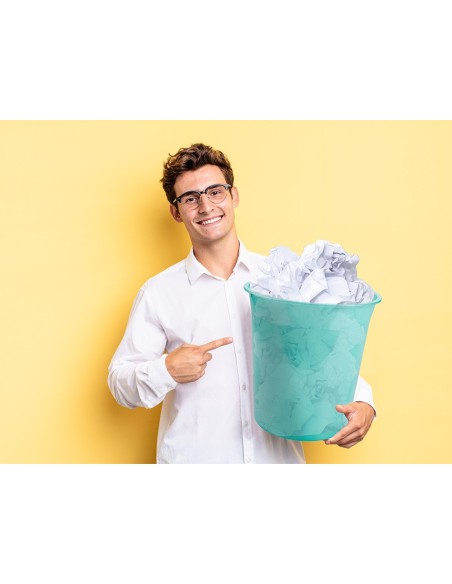 PAPELERA PLAST. MENTA TRANS.13LT.275X285MMMM