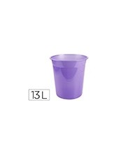 PAPELERA PLAST. LAVANDA TRANS.13LT.275X285MM 2