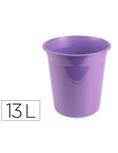 PAPELERA PLAST. LAVANDA OPACO 13LT.275X285MM