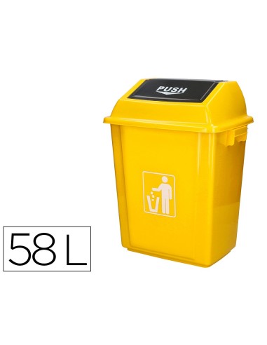 PAPELERA CONTENEDOR Q-CON.PLASTICO T.DE BALANC 58LT.470X330X760MM AM.