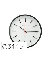 RELOJ Q-CON.DE PARED PLAST.REDONDO 34,4 CM MOVIMIENTO SILENCIOSO NG.