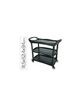 CARRO SERVICIO MULTIFUNCIONAL Q-CON 3 ESTANTES PLçSTICO 1115x524x940 2