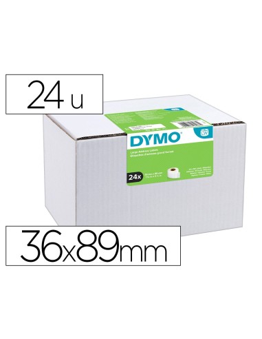 ETIQUETA ADH. DYMO LABELWRITER DIRECCION 36X89MM BL.PACK 24 ROLLOS