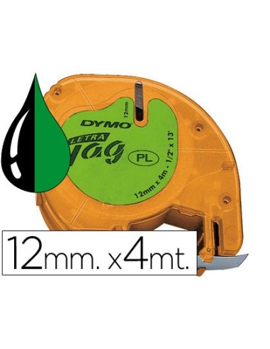 CINTA DYMO 91204 12MMX4MT NG./VE. D1