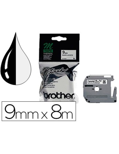 MK-221 CINTA BROTHER BL./NG. 9MMX8MT.