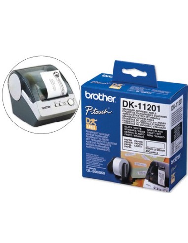 DK-11201 ETIQUETAS BROTHER BL. 29X90MM 400 UDS.