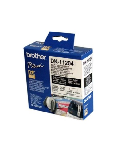 DK-11204 ETIQUETAS BROTHER BL. 17X54MM 400 UDS.