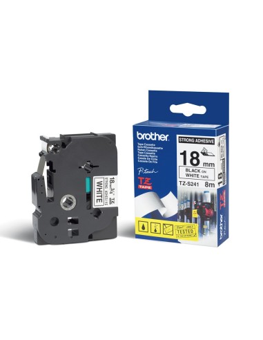 TZ-S241 CINTA BROTHER BL./NG. 18MMX8MT.SUPERADH. TZ-S241 CINTA BROTHER BL./NG. 18MMX8MT.SUPERADH.
