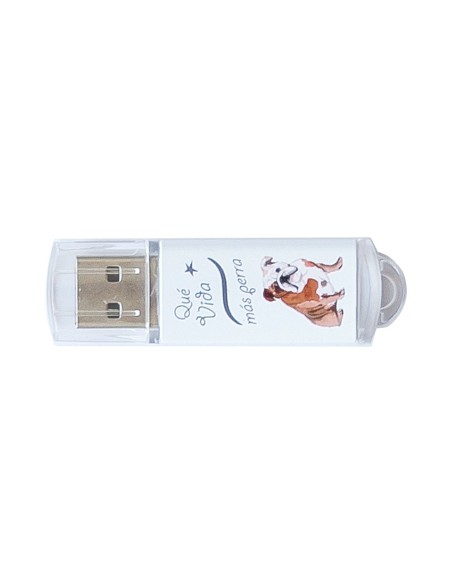 MEMORIA USB TECHONETECH FLASH DRIVE 16GB 2.0 QUE VIDA MAS PERRA