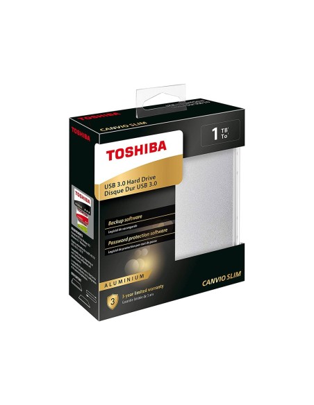 DISCO DURO TOSHIBA CANVIO SLIM HDD 2,50" 5.000 MBIT/S USB 3.0 1 TB BL