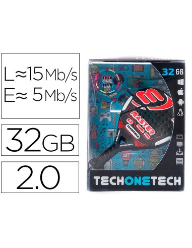 MEMORIA USB TECH ON TECH RAQUETA PADEL RJ. 32GB