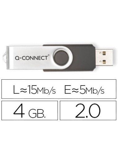 MEMORIA USB 4GB FLASH Q-CON. 2.0