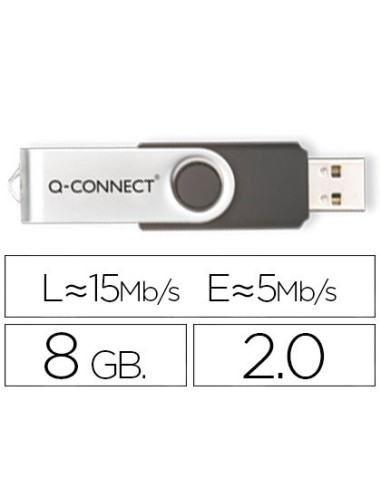 MEMORIA USB 8GB Q-CON. 2.0 FLASH