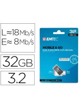 MEMORIA EMTEC USB 3.2 DUAL MOBILE & GO TYPE-C /USB 32GB