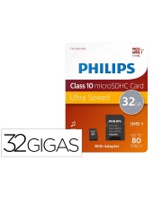 MEMORIA SDHC MICRO PHILIPS 32GB CLASS 10 ADAPTADOR