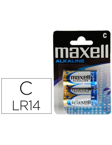 PILA MAXELL ALCALINA 1,5 V TIPO C LR14 BLISTER 2 UD.