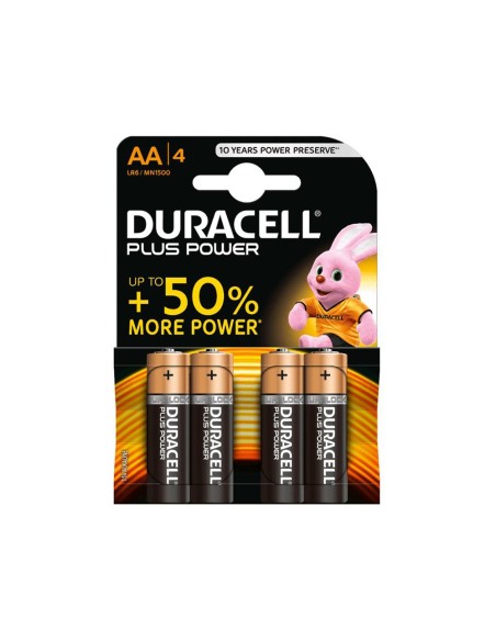 PILAS DURACELL ALCALINA PLUS AA BLISTER C/4 PILAS