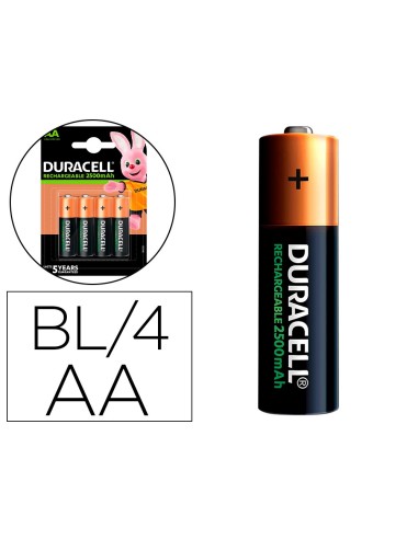 PILA DURACELL RECARGABLE STAYCHARGED AA 2400 MAH BLISTER 4 UNIDADE