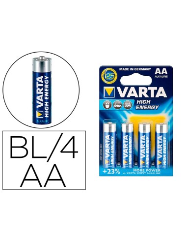 PILA VARTA ALCALINA LONGLIFE POWER AA TIPO LR-06 4 UD.