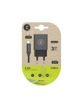 CARGADOR TECH ONE 2.4 2XUSB+CABLE BRAIDED MICRO USB ANDROID 1MT NG.