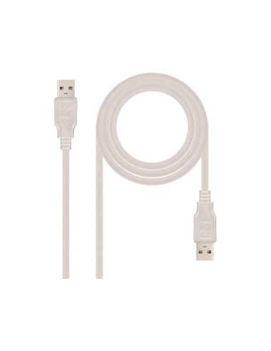 CABLE USB 2.0 TIPO A/M-A/M GRIS 1 M