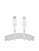 CABLE TRENZADO BELKIN CAA004BT1MWH USB-C A LIGHTNING LARGO 1 M BL.