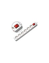 REGLETA 6 TOMAS MEDIARANGE BL.CON INTERRUPTOR CABLE 1,4M 2