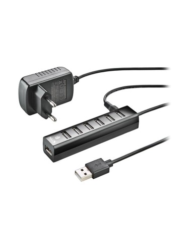 HUB NGS TINY 7 PUERTOS ADAPTADOR CORRIENTE USB 2.0