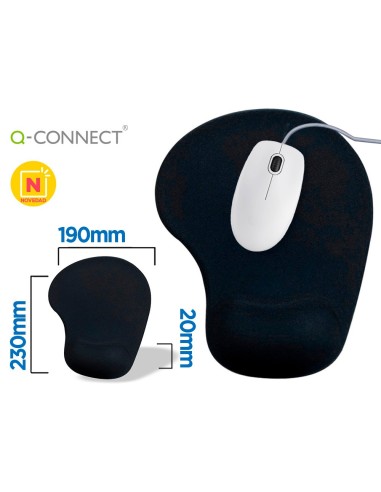 ALFOMBRILLA RATON Q-CONNECT REPOSAMUÑECAS GEL NG.