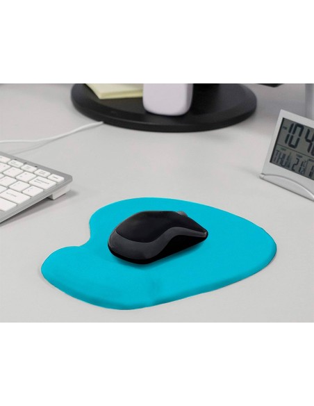 ALFOMBRILLA RATON Q-CONNECT REPOSAMUÑECAS GEL CELESTE