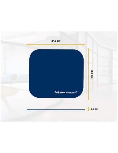 ALFOMBRILLA RATON FELLOWES PROTECCION MICROBAN AZ. 226X192X3MM