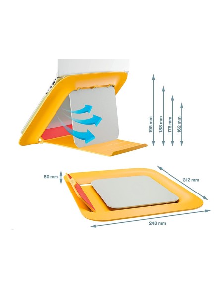 SOPORTE PORTATIL LEITZ ERGO COSY AJUSTABLE 4 ALTURAS AM. 310X50X247MM