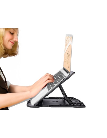 SOPORTE Q-CON.PARA PORTATIL 17\" AJUSTABLE 7 ANGULOS NG.260X280X60MM