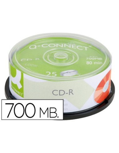 CD-R Q-CON. CAP. 700MB DURACION 80MIN VELOCIDAD 52X 25 UDS.