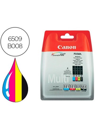 6509B008 CARTUCHO CANON CLI-551 MULTIPACK 344 PG.