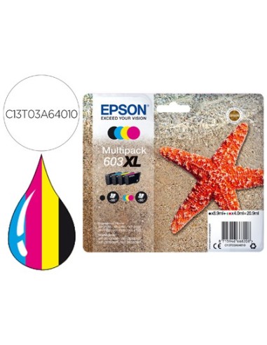 C13T03A64010 CARTUCHO EPSON XP-2100 603XL MULTIPACK 350 PG.