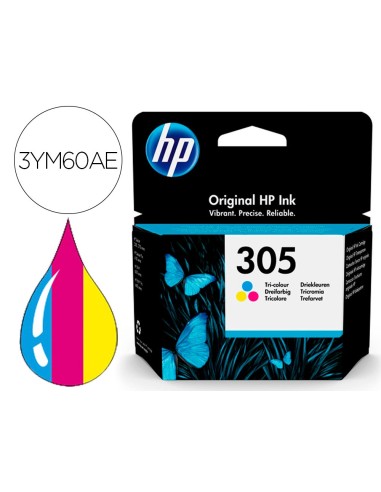 3YM60AE CARTUCHO HP 305 DESKJET TRICOLOR 100 PG.