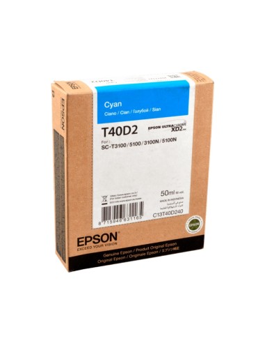C13T40D240 CARTUCHO EPSON XD2 SC-T3100/SC-T5100 T40D240 CIAN 2500 PG.