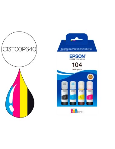 C13T00P640 CARTUCHO EPSON /104 4 CLR MULTIPACK (BK/C/M/Y) ET-2710/ET