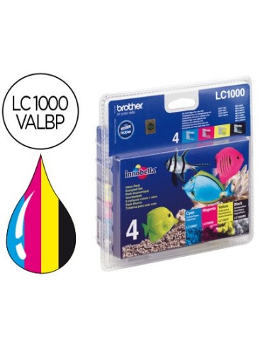 LC-1000VALBP CARTUCHO BROTHER RAINBOW PK. 500 PG.