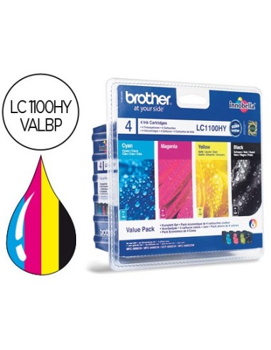 LC-1100HYVALBP CARTUCHO BROTHER RAINBOW PK. ALTA CAP. 900 PG.