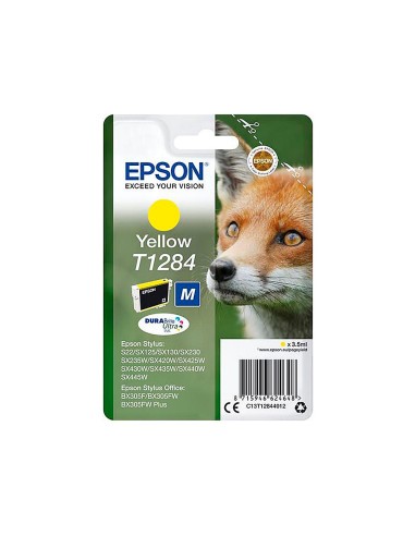 C13T12844012 INK-JET EPSON T1284 STYLUS S22/SX125 AMARILLO -170PG.