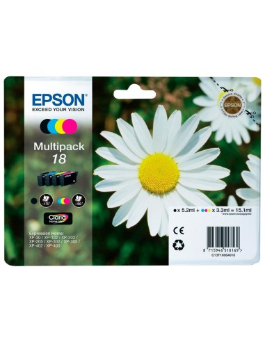 C13T18064010 CARTUCHO EPSON MULTIPACK T1806 NG.AM. CIAN MAG.