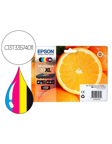 C13T33574012 CARTUCHO EPSON XP-530/630 33XL MULTIPACK 530 PG.