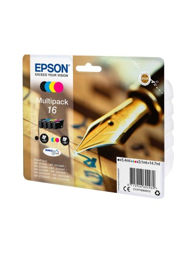 C13T16264010 CARTUCHO EPSON 16 MULTIPACK WORKFORCE WF-2010W WF-2510WF
