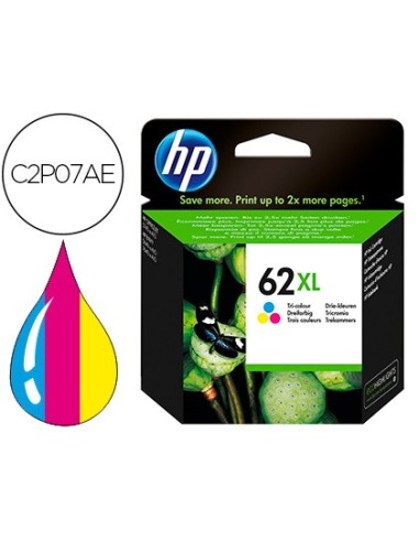 C2P07AE CARTUCHO HP Nº 62 XL TRICOLOR 415 PG.