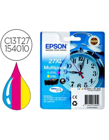 C13T27154012 CARTUCHO EPSON WF-3620/7620 27XL MULTIPACK 2200 PG.